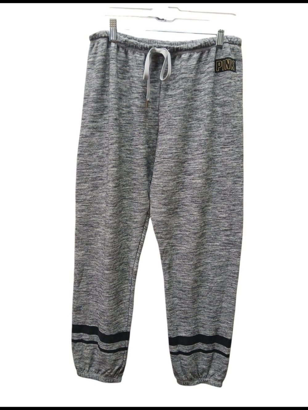 PINK Victoria's Secret Gray Jogger Sweatpants With Zipper Details